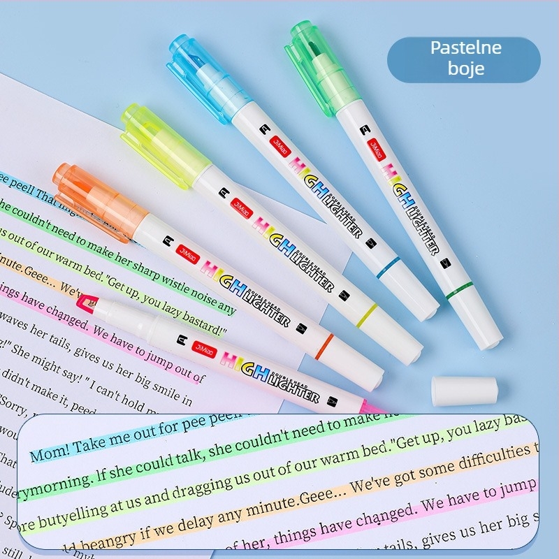 Dvostrani marker s kristalnim vrhom – model JM-9926, plastično kućište, 5 kom. u kutiji