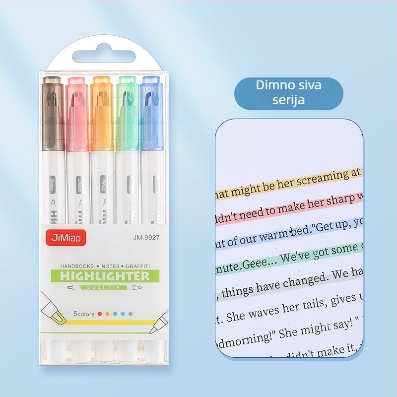 Dvostrani marker s kristalnim vrhom – model JM-9926, plastično kućište, 5 kom. u kutiji