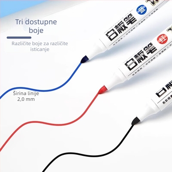 Comix Qixin WB717 Marker za bijelu ploču – velika glava, lako brisanje, anti-rolling dizajn, širina crte 2.0 mm