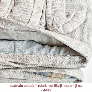 Dvostruke platnene rukavice za zavarivanje; debeli konstrukcija s toplinskom izolacijom i otpornošću na habanje, duljina 24 cm