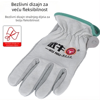 Zavarivačke rukavice Wu Niu – Koža goveda, Cjelovita koža, Protupožajno šivanje, Za zavarivanje