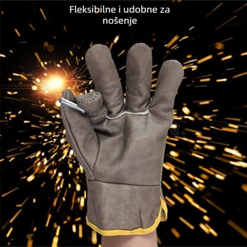 Rukavice za zavarivanje od goveđe kože, toplinska izolacija, zaštita od opeklina, za obradu metala i elektro zavarivanje