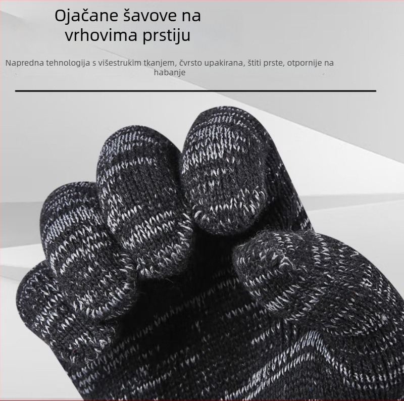 Rukavice od pamuk pređe — otporne na habanje, otporne na visoke temperature, otporne na rezanje, protuklizne, prozračne; težina 600 g