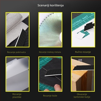 Metalni nož za rezanje tapeta, model LC5742A_S3, materijal: metal, oštrica 110×18 mm, ukupna duljina 110 mm, neto težina 1600