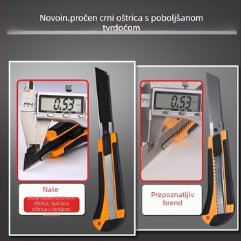 Metalni nož za rezanje tapeta, model LC5742A_S3, materijal: metal, oštrica 110×18 mm, ukupna duljina 110 mm, neto težina 1600