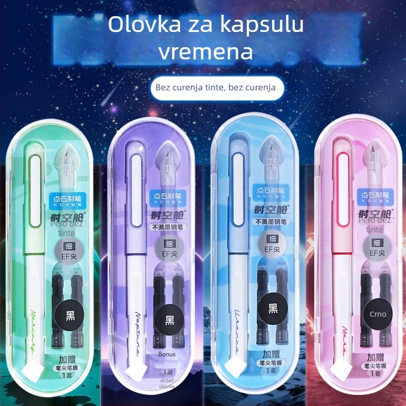 Touchstone olovka kapsula svemira, EF vrh, plastično kućište, sustain tinte u vrećici, kutija za pohranu