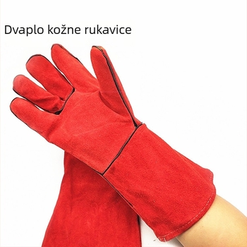Zavarivačke rukavice - dvostruka teleća koža, duljina 35,6 cm, za zavarivanje, marka Xinda