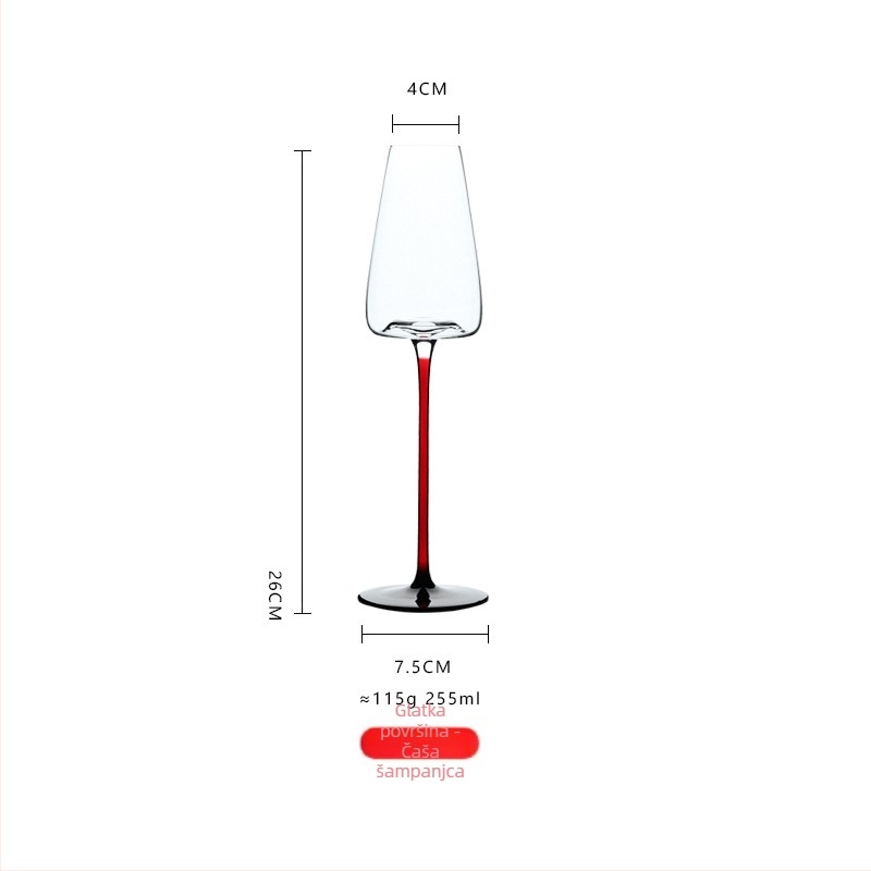 Craftsmen set vinskih čaša od stakla – Moderan minimalistički stil, ispisano logo, 24 komada