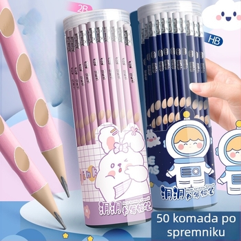 Kaba Bear olovka s dizajnom rupa za ispravak držanja, 2B trokutasti zahvat za početnike