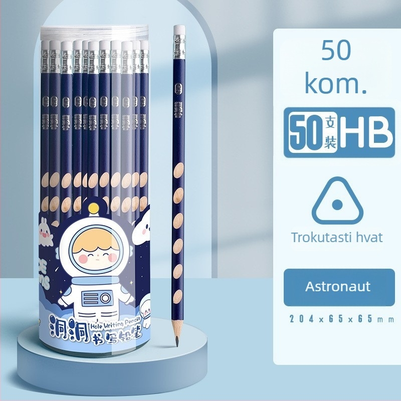 Kaba Bear olovka s dizajnom rupa za ispravak držanja, 2B trokutasti zahvat za početnike