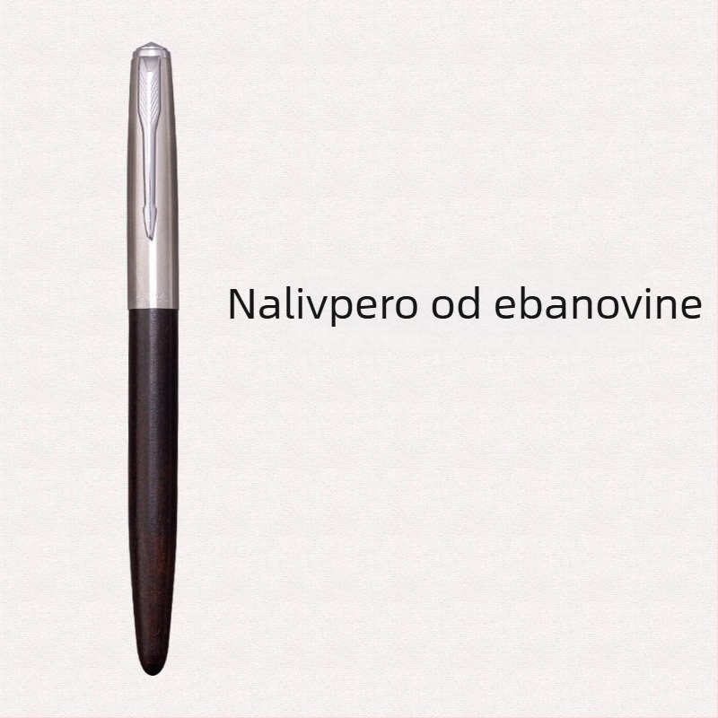 Yongsheng 0,6 mm mali špicasti nib za odrasle, tijelo od crnog ebonskog drveta, tvrdo pero za kaligrafiju s zakrivljenim vrhom