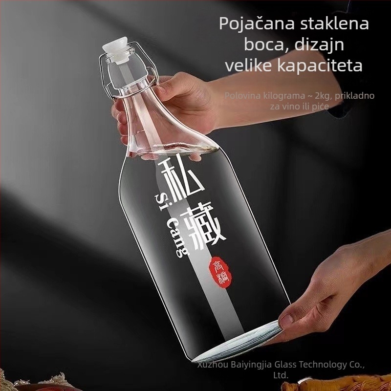 Yutian zatvorena staklena boca za vino — moderni minimalistički stil, jednokratno pakiranje, tiskani logotip, moguća privatna etiketa