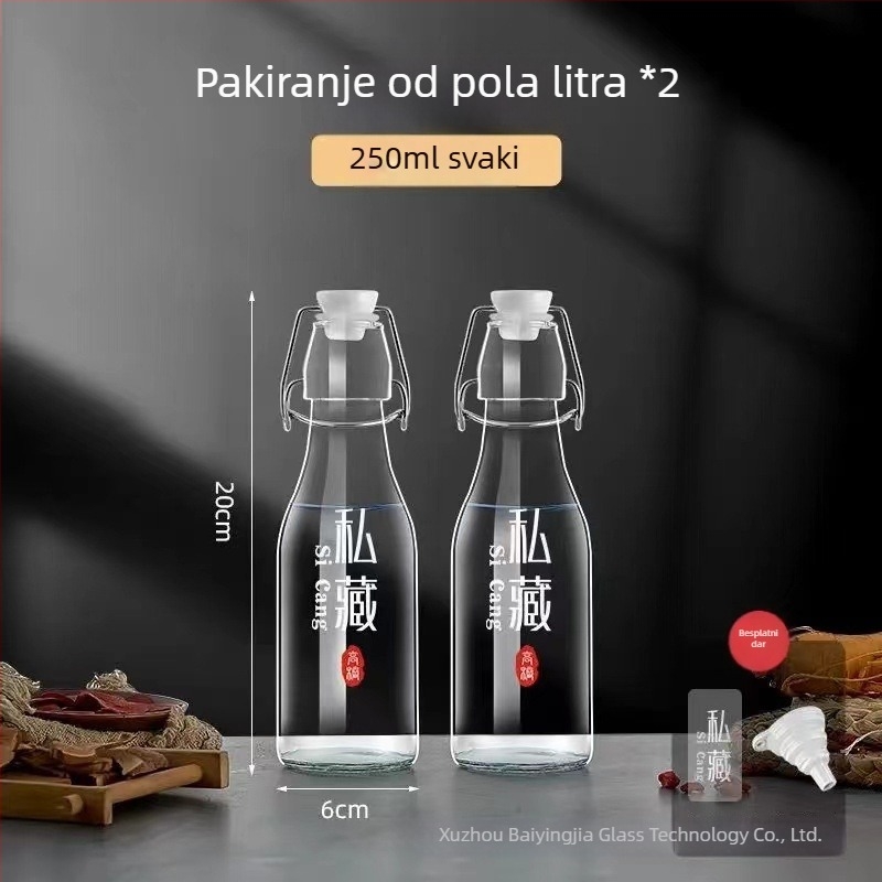 Yutian zatvorena staklena boca za vino — moderni minimalistički stil, jednokratno pakiranje, tiskani logotip, moguća privatna etiketa