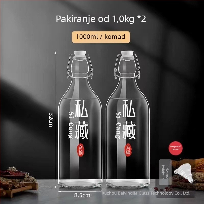 Yutian zatvorena staklena boca za vino — moderni minimalistički stil, jednokratno pakiranje, tiskani logotip, moguća privatna etiketa