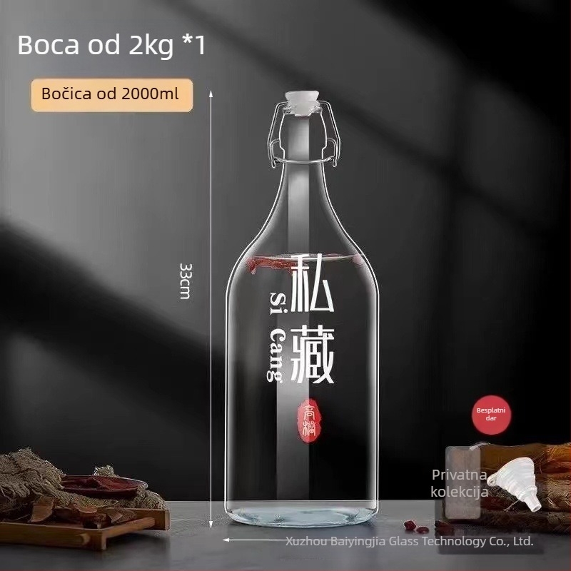 Yutian zatvorena staklena boca za vino — moderni minimalistički stil, jednokratno pakiranje, tiskani logotip, moguća privatna etiketa
