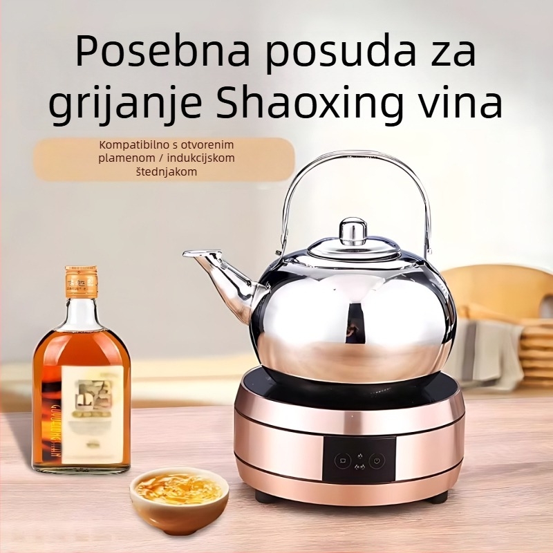 Lonac za zagrijavanje vina – kristalno staklo, moderan minimalistički stil, model YJ980662373227