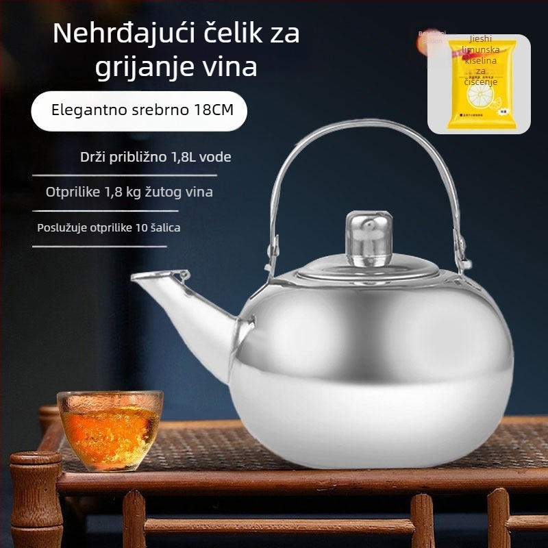 Lonac za zagrijavanje vina – kristalno staklo, moderan minimalistički stil, model YJ980662373227