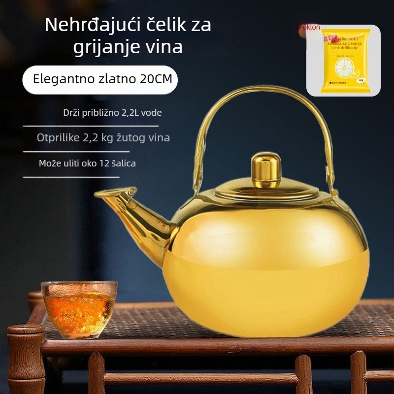 Lonac za zagrijavanje vina – kristalno staklo, moderan minimalistički stil, model YJ980662373227