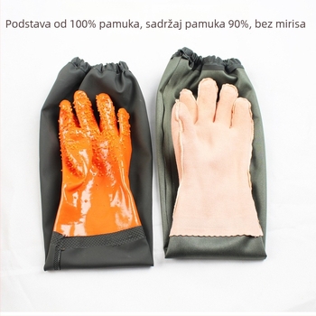PVC dugačke zaštitne rukavice s protukliznim gripom za manipulaciju ribama, ribarske operacije