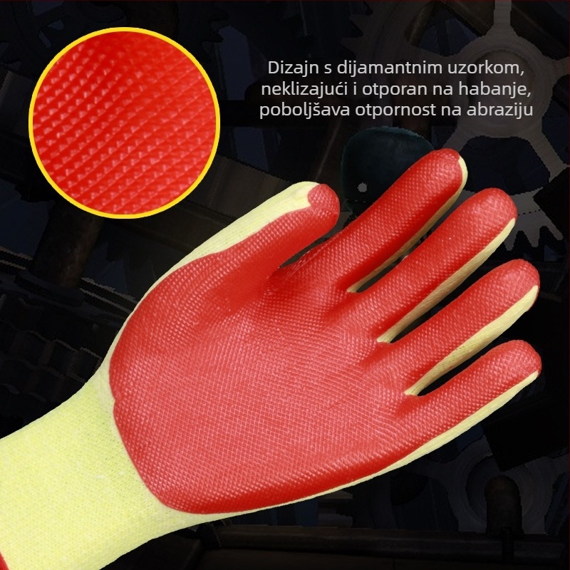Altair rukavice od prirodnog kaučuka za tvornicu, otporne na rezanje