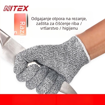 NITEX N1305 rukavice otporne na posjekotine, razina 5, HPPE materijal, za preradu hrane, vrtlarstvo i auto popravak