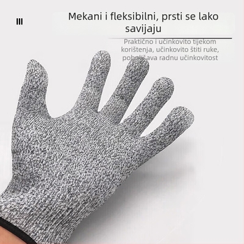 NITEX N1305 rukavice otporne na posjekotine, razina 5, HPPE materijal, za preradu hrane, vrtlarstvo i auto popravak