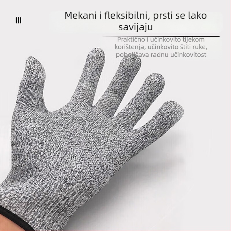 NITEX N1305 rukavice otporne na posjekotine, razina 5, HPPE materijal, za preradu hrane, vrtlarstvo i auto popravak