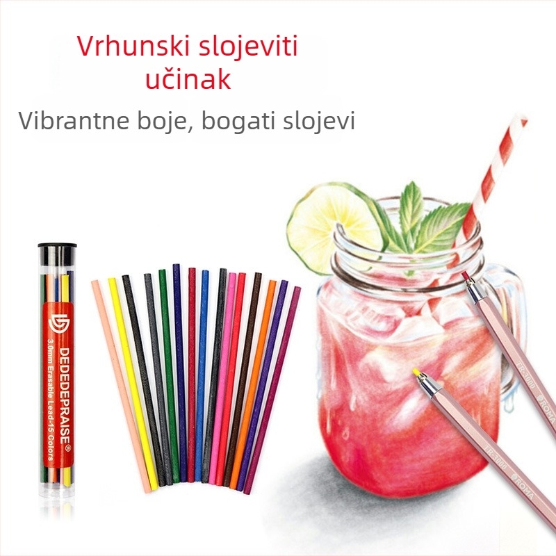 Nadomještni dio za mehaničku olovku s izbrisivim grafitom | Plastika | Model 12 | Debljina crte 1.0 mm | Za slikanje