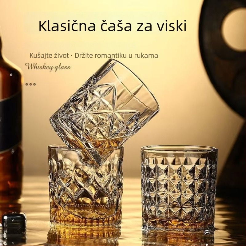 Set čaša za viski, moderni minimalistički stil, staklo, marka 01, kod 0409-3, moguć ispis logotipa, kvaliteta prve klase