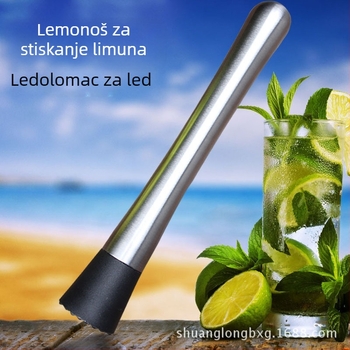 Muddler za napitke od nehrđajućeg čelika – moderni jednostavni stil, ljeto 2025 izlazak, težina 100 g, pakiranje u kartonskoj kutiji