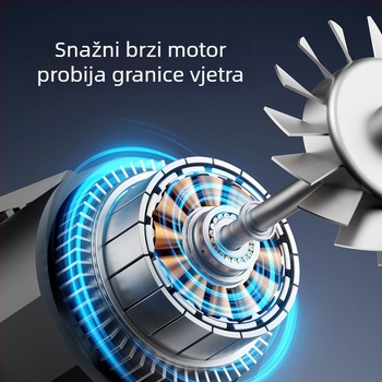 Ručni turbo ventilator bez lopatica, siguran za vanjsku upotrebu, s digitalnim zaslonom, 9 brzina, usisivač prašine auta, pokretanje vatre