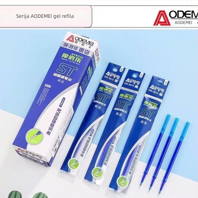 Odeme refill za izbrisivo gel pero, pritisni mehanizam, kuglični vrh, 0,5 mm, kristalno plava/crna
