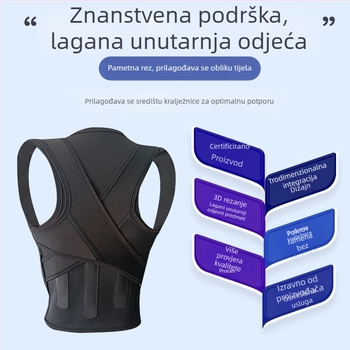 Korektor držanja s tri šipke za podršku leđa, unisex, model 6606, izlazi u proljeće 2024