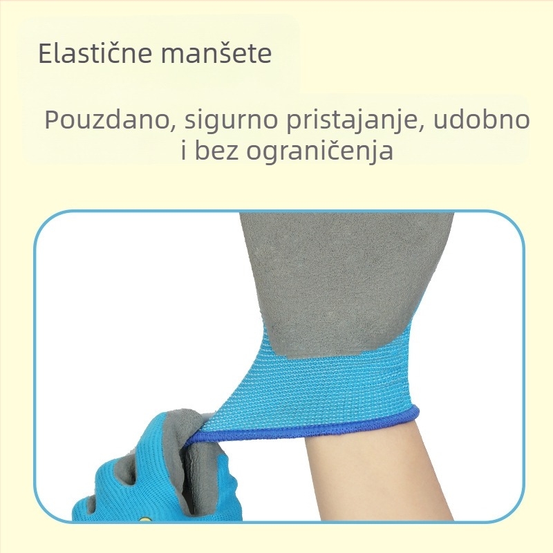 Dječje zaštitne rukavice za vrt - protivklizne, protivrezne, otporne na habanje, prozračne, zaštita od ugriza životinja; Težina 30