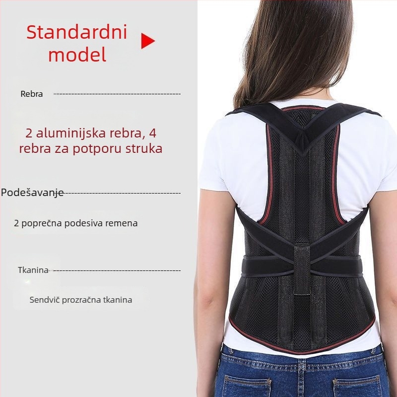 Pojas za korekciju držanja za odrasle i djecu, nevidljiv ispod odjeće, prozračna podrška leđa, protiv skolioze