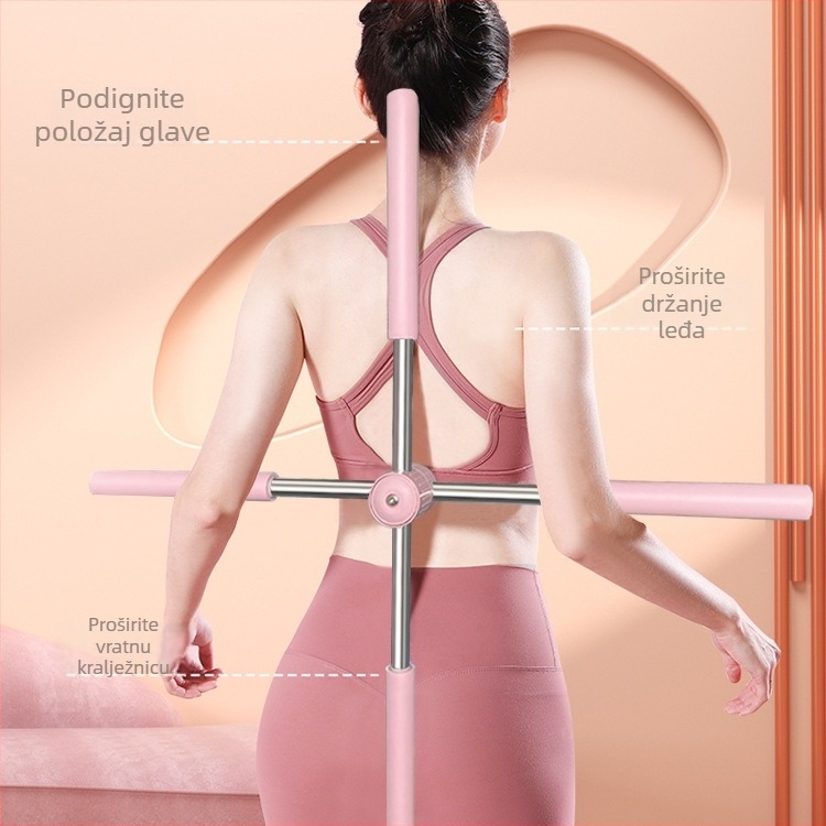 Scrub Retraktibilna štapa za otvoreni leđa – Pomoć za jogu za korekciju držanja, otvaranje ramena, lijep leđa – Zhejiang