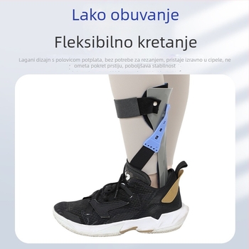 Prilagodljiva ortoza gležnja i stopala za korekciju pada stopala i inverzije/everzije, najlon, model sml