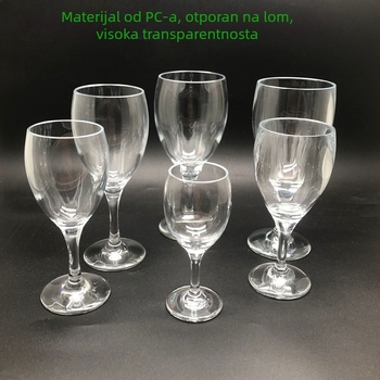 Jiabao plastična čaša za vino – jednostavan stil, otisnuti logo, pakiranje Opp bag, kategorija čaša za vino