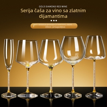 Čaša za vino od kristalnog stakla, nordijski stil, kapacitet 301–400 ml, ispis logotipa dostupan