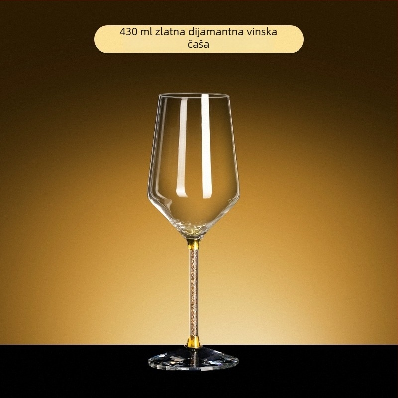 Čaša za vino od kristalnog stakla, nordijski stil, kapacitet 301–400 ml, ispis logotipa dostupan