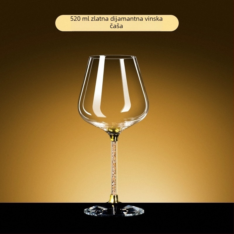 Čaša za vino od kristalnog stakla, nordijski stil, kapacitet 301–400 ml, ispis logotipa dostupan