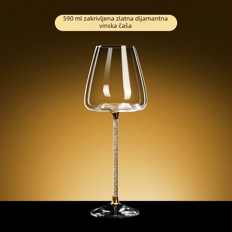 Čaša za vino od kristalnog stakla, nordijski stil, kapacitet 301–400 ml, ispis logotipa dostupan