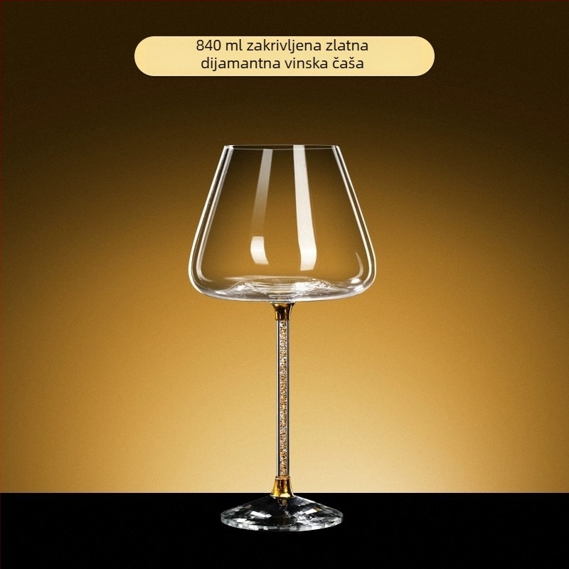 Čaša za vino od kristalnog stakla, nordijski stil, kapacitet 301–400 ml, ispis logotipa dostupan