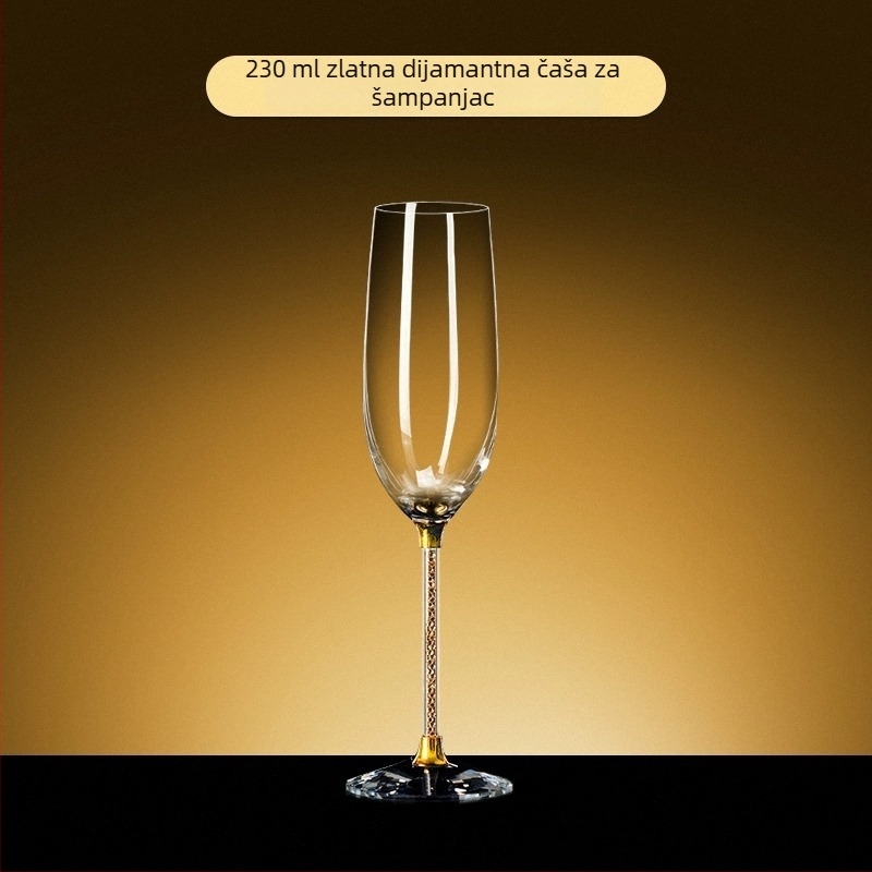 Čaša za vino od kristalnog stakla, nordijski stil, kapacitet 301–400 ml, ispis logotipa dostupan