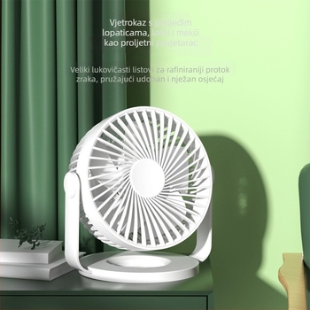 USB stolni ventilator s brushless motorom, 2 brzine, buka 36–45 dB, USB napajanje
