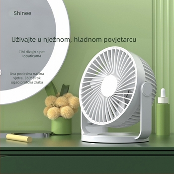 USB stolni ventilator s brushless motorom, 2 brzine, buka 36–45 dB, USB napajanje