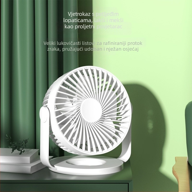 USB stolni ventilator s brushless motorom, 2 brzine, buka 36–45 dB, USB napajanje