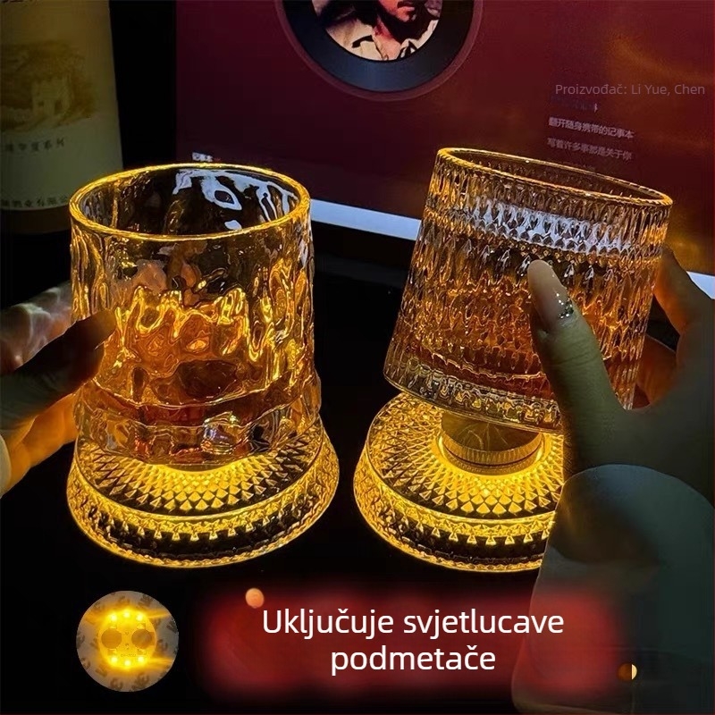 Čaša za whisky od stakla, stil laganog luksuza, kapacitet 201–300 ml, set u pakiranju