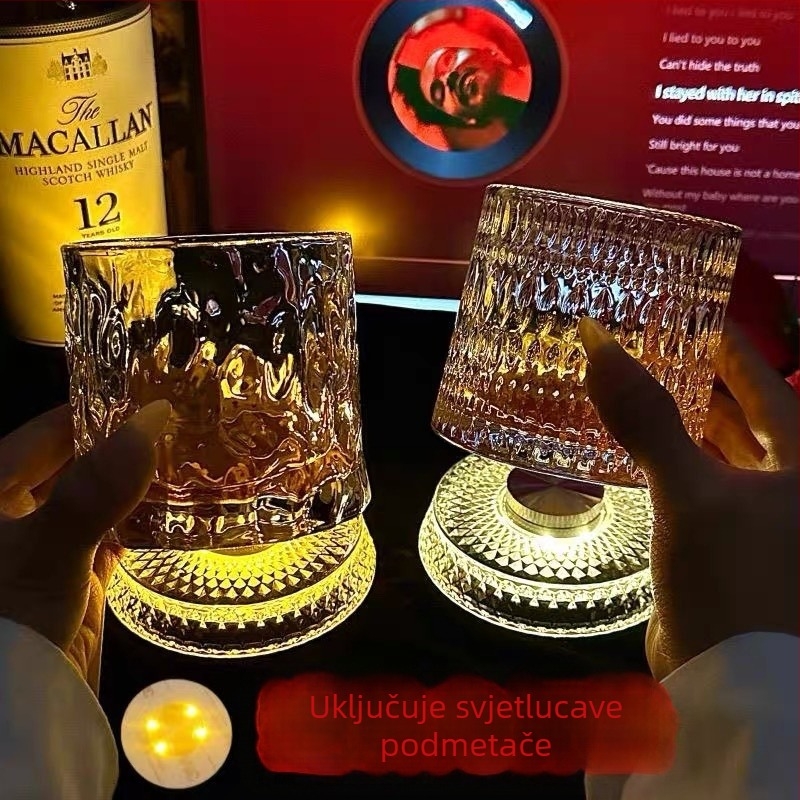 Čaša za whisky od stakla, stil laganog luksuza, kapacitet 201–300 ml, set u pakiranju