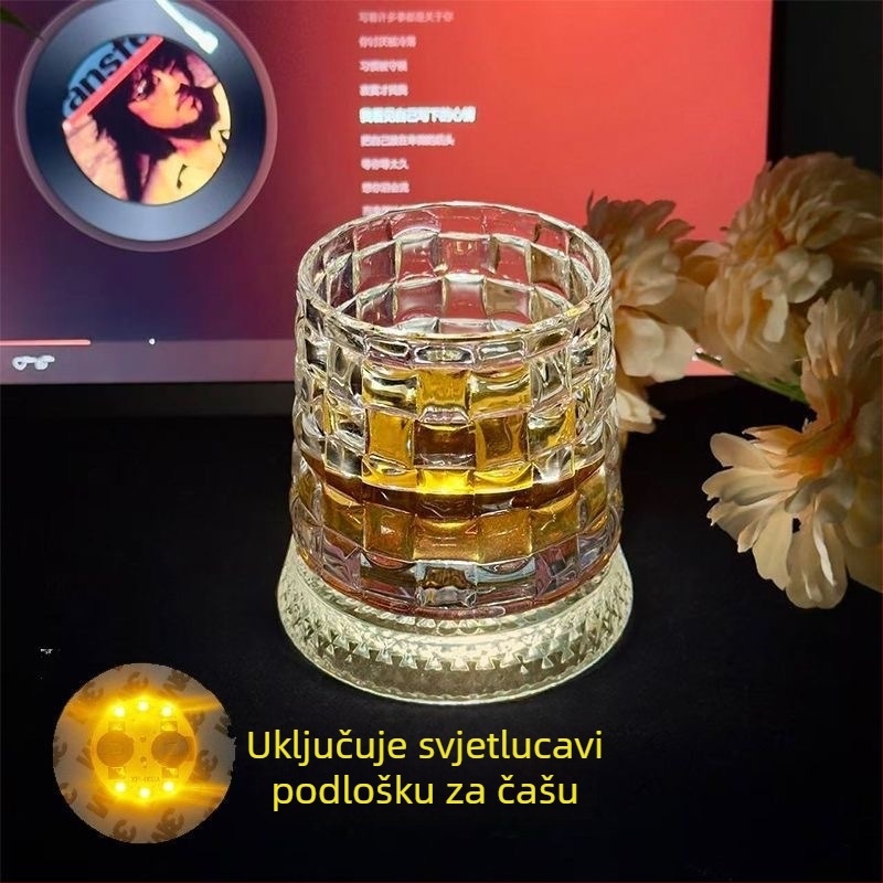 Čaša za whisky od stakla, stil laganog luksuza, kapacitet 201–300 ml, set u pakiranju